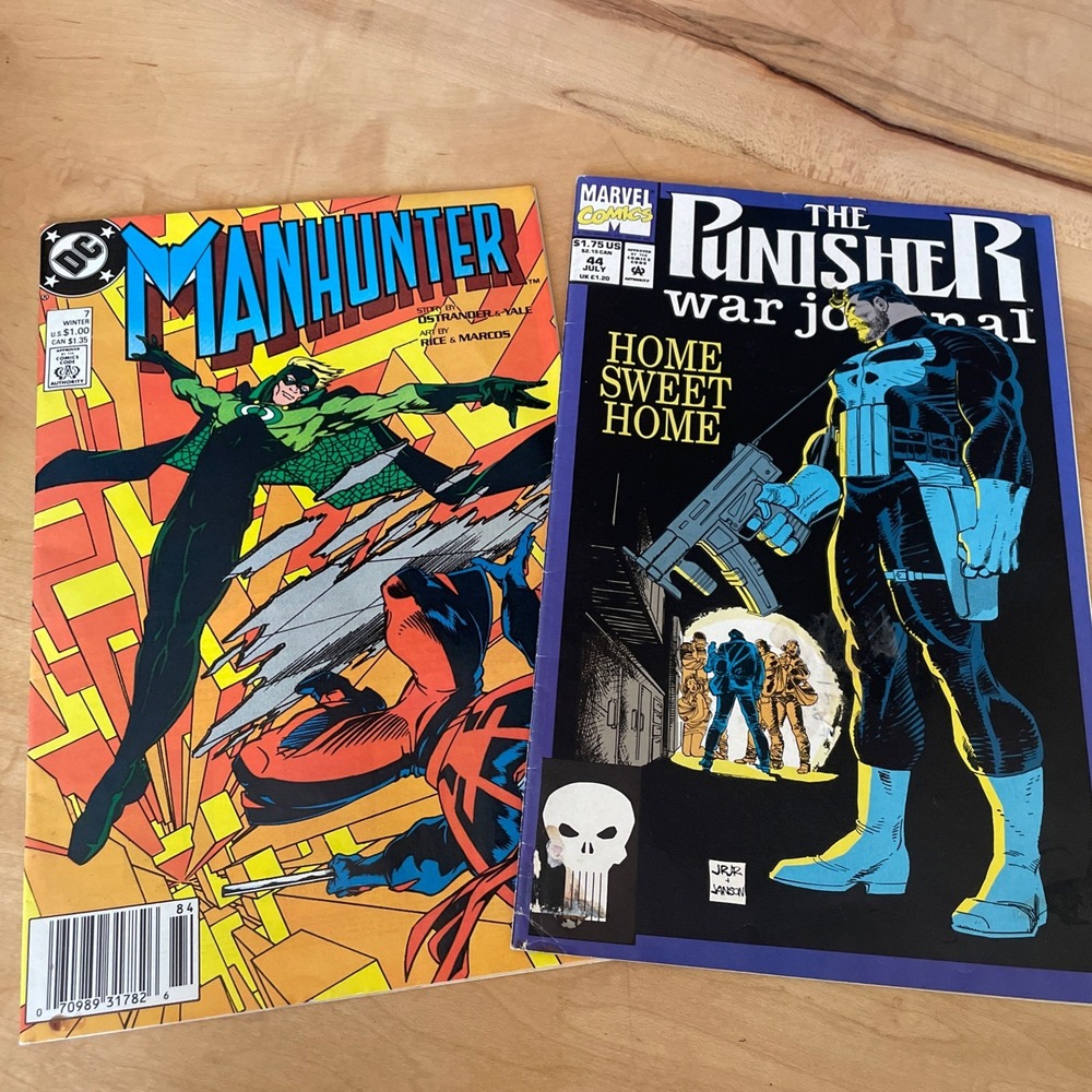 Comic Lot - Marvel And DC The Punisher Home Sweet Home War Journal, Manhunter